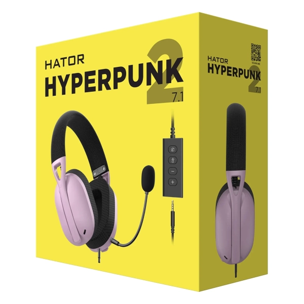 Купити Навушники HATOR Hyperpunk 2 USB 7.1 Lilac (HTA-849) - фото 6