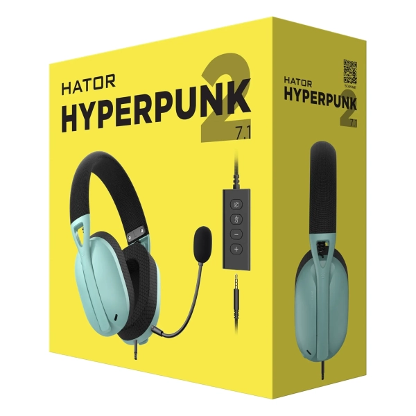 Купити Навушники HATOR Hyperpunk 2 USB 7.1 Mint (HTA-848) - фото 6