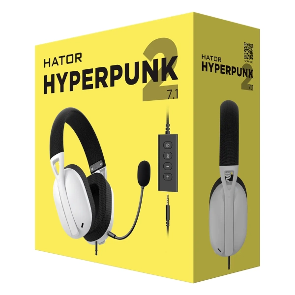 Купити Навушники HATOR Hyperpunk 2 USB 7.1 Black/White (HTA-846) - фото 6