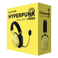 Купить Наушники HATOR Hyperpunk 2 Wireless Tri-mode Black/Yellow (HTA-857) - фото 6