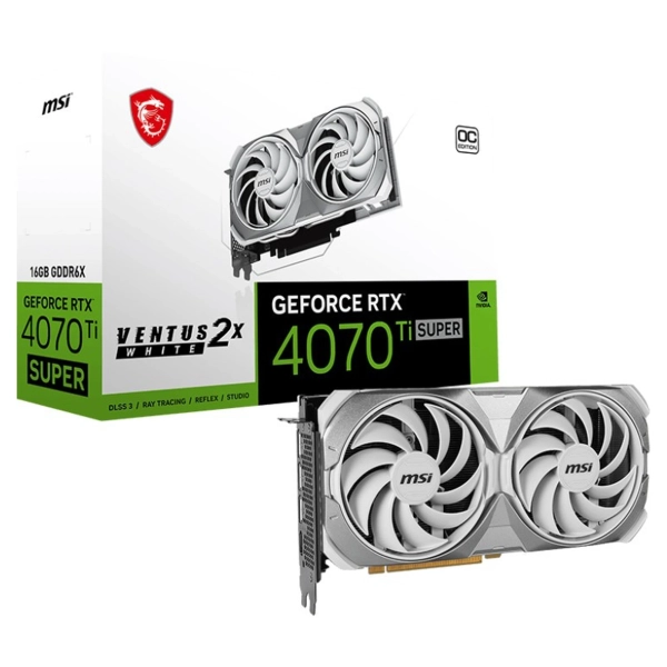 Купить Видеокарта MSI GeForce RTX 4070 Ti SUPER VENTUS 2X WHITE 16G - фото 6