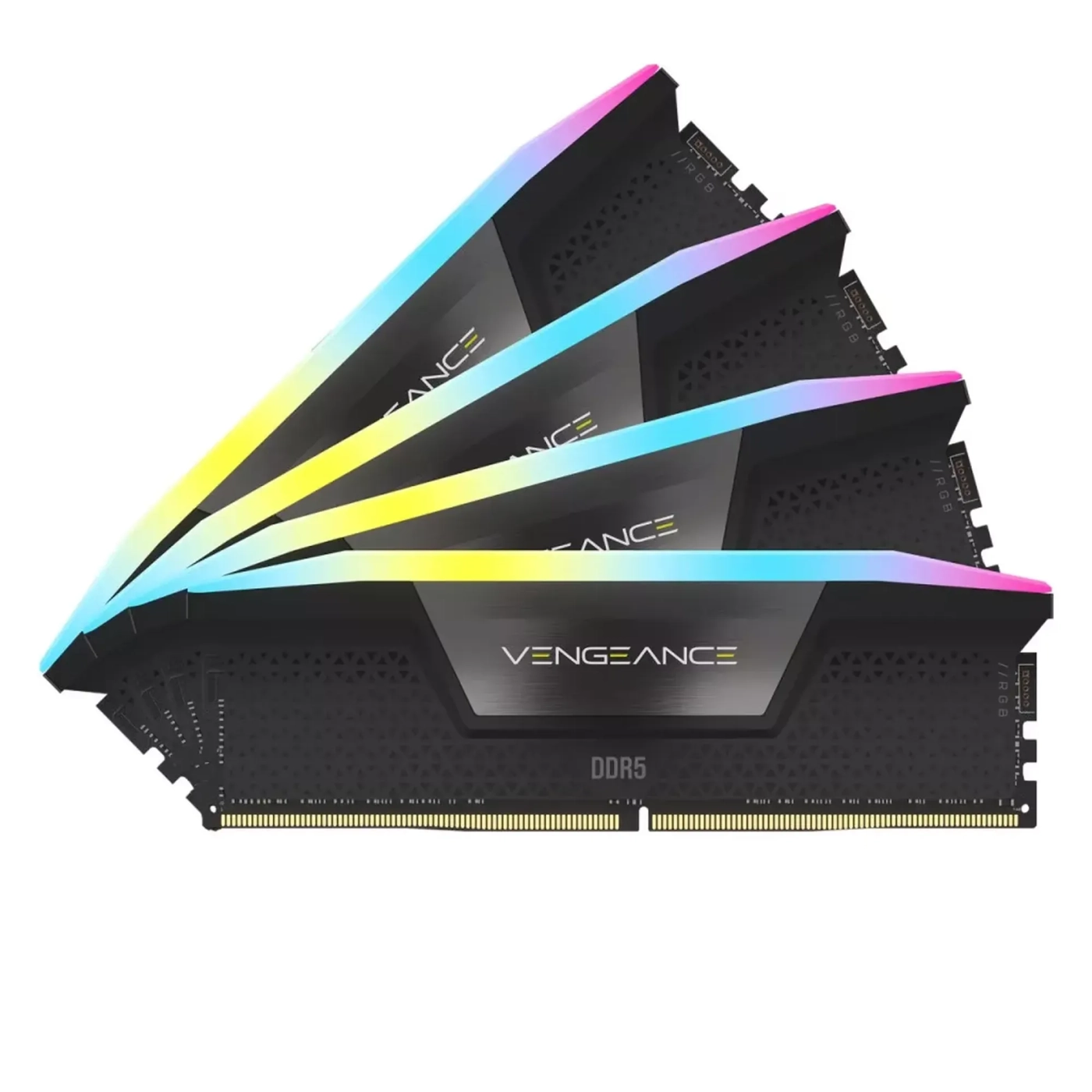Купити Модуль пам'яті Corsair Vengeance RGB Black DDR5-6000 96GB (4x24GB) (CMH96GX5M4B6000C30) - фото 1