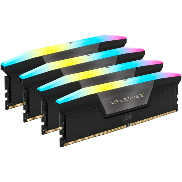 Купити Модуль пам'яті Corsair Vengeance RGB Black DDR5-6000 96GB (4x24GB) (CMH96GX5M4B6000C30) - фото 2