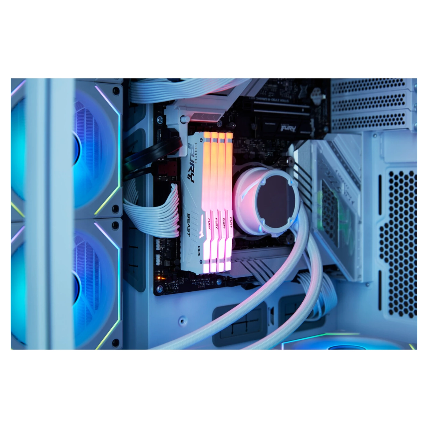 Купить Модуль памяти Kingston FURY Beast White RGB DDR5-6000 16GB AMD EXPO (KF560C36BWEA-16) - фото 4