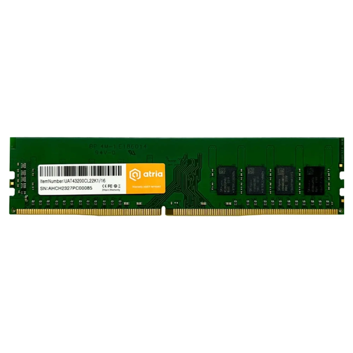 Купити Модуль пам'яті ATRIA DDR4-3200 16GB (UAT43200CL22K1/16) - фото 1