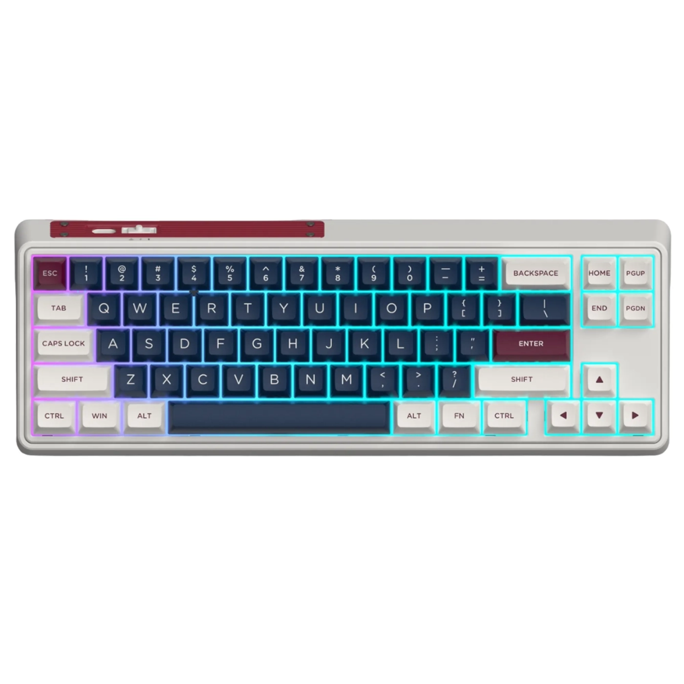 Купить Клавиатура FL ESPORTS CMK68 SAM Metal Heart Kailh MX Cool Mint Three-Mode (CMK68SAM-5813) - фото 2