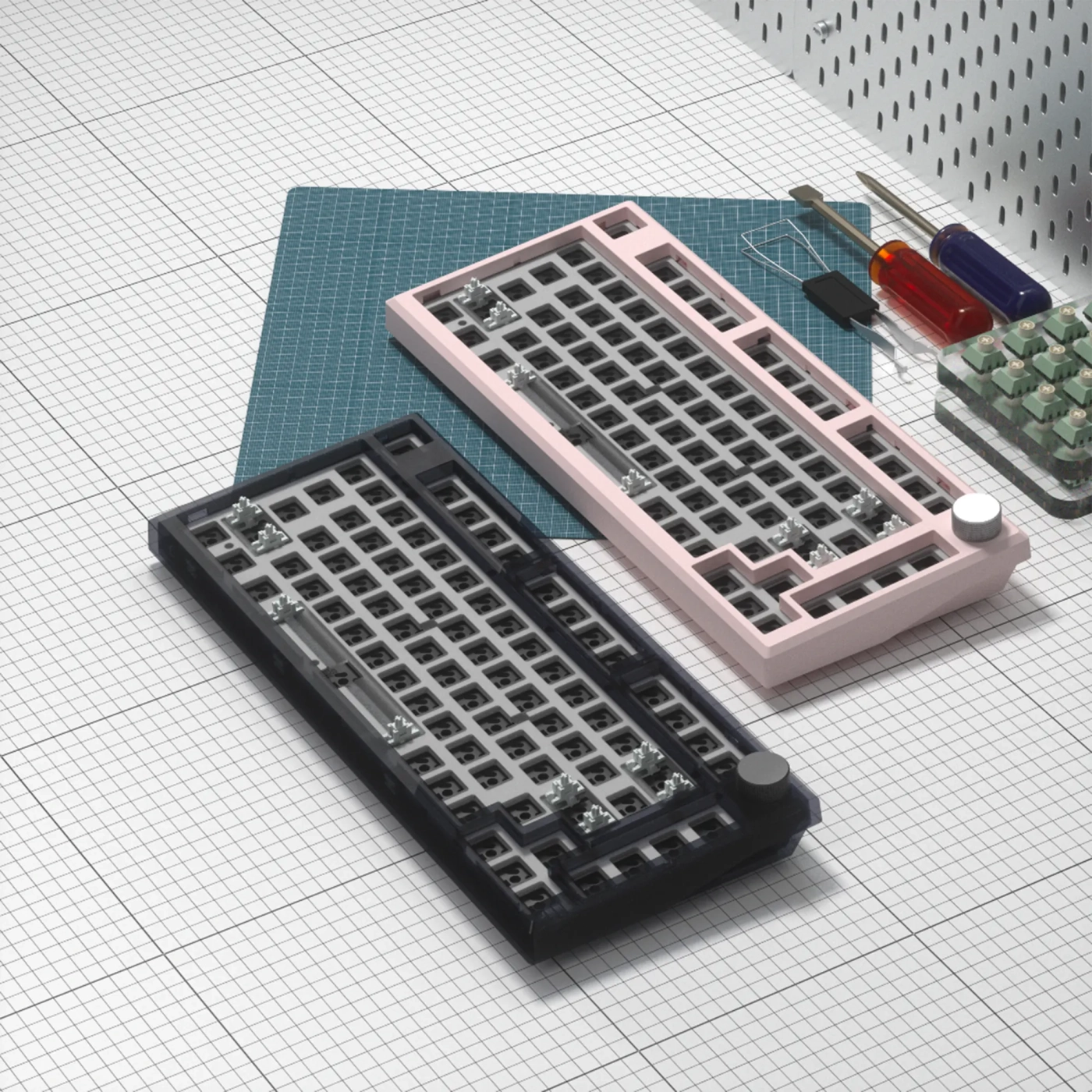 Купить Клавиатура FL ESPORTS DIY-barebone MK750 Pink Three-Mode (MK750-8050) - фото 7