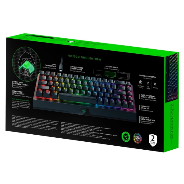 Купить Клавиатура RAZER BlackWidow V3 Mini Hyperspeed Green Switch RU (RZ03-03891600-R3R1) - фото 7