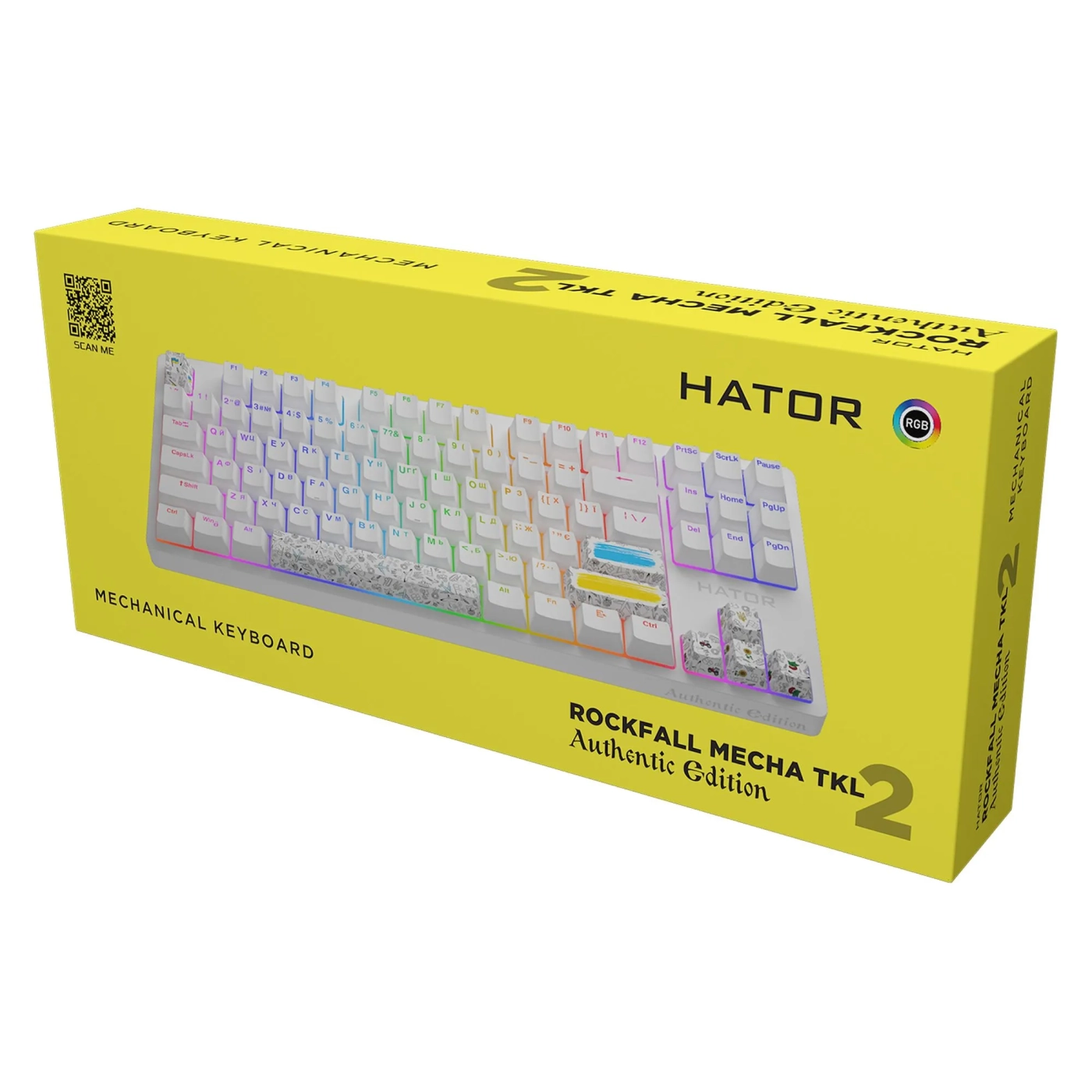 Купити Клавіатура механічна HATOR Rockfall 2 Mecha TKL Authentic Edition White (HTK-531) - фото 6