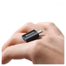 Купити Адаптер Baseus Ingenuity Series Mini OTG Adaptor Type-C to USB-A 3.1 Black (ZJJQ000001) - фото 4