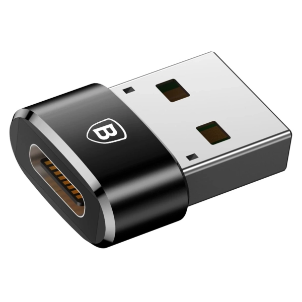 Купить Адаптер Baseus USB Male To Type-C Female Adapter Converter Black (CAAOTG-01) - фото 3
