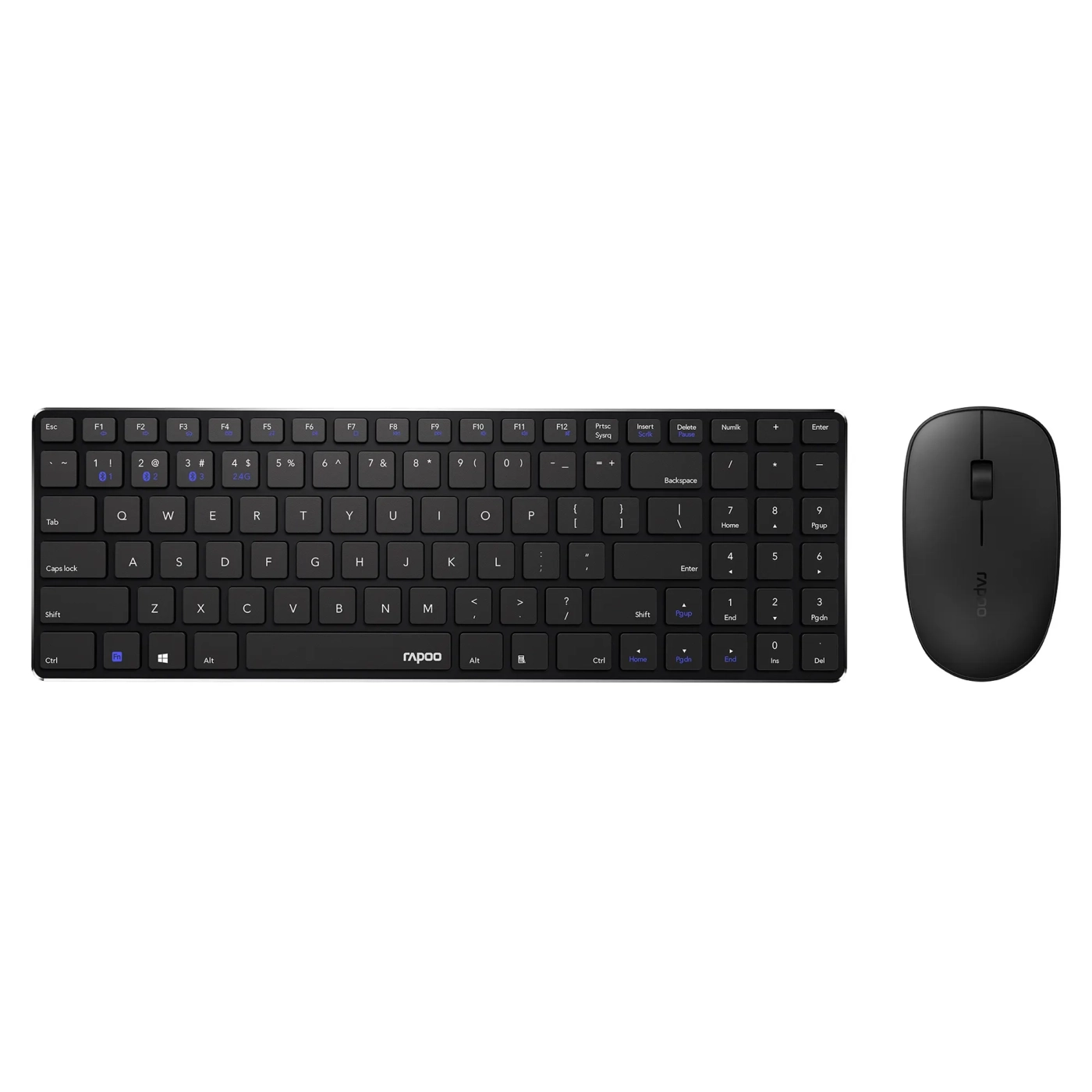 Купити Комплект клавіатура та мишка RAPOO 9300M Wireless Black - фото 2