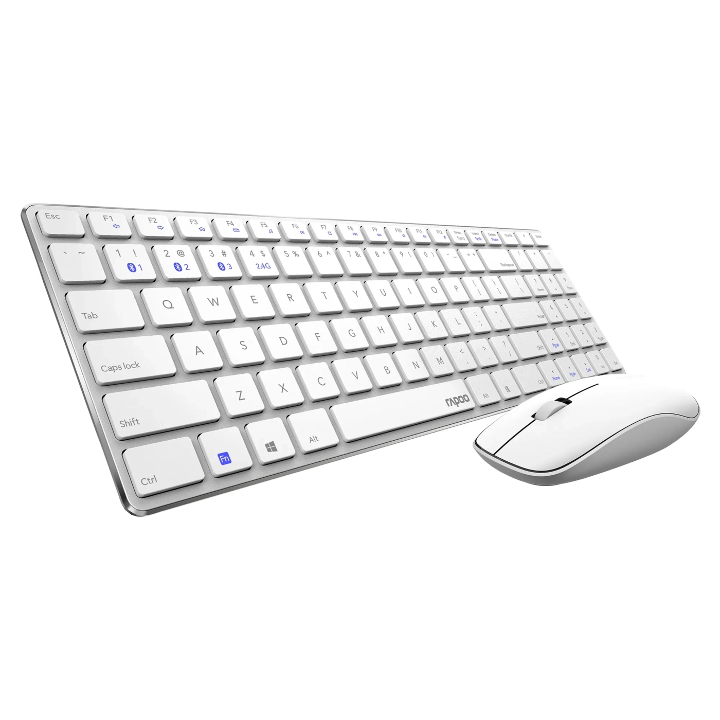 Купить Комплект клавиатура и мышь RAPOO 9300M Wireless White - фото 1