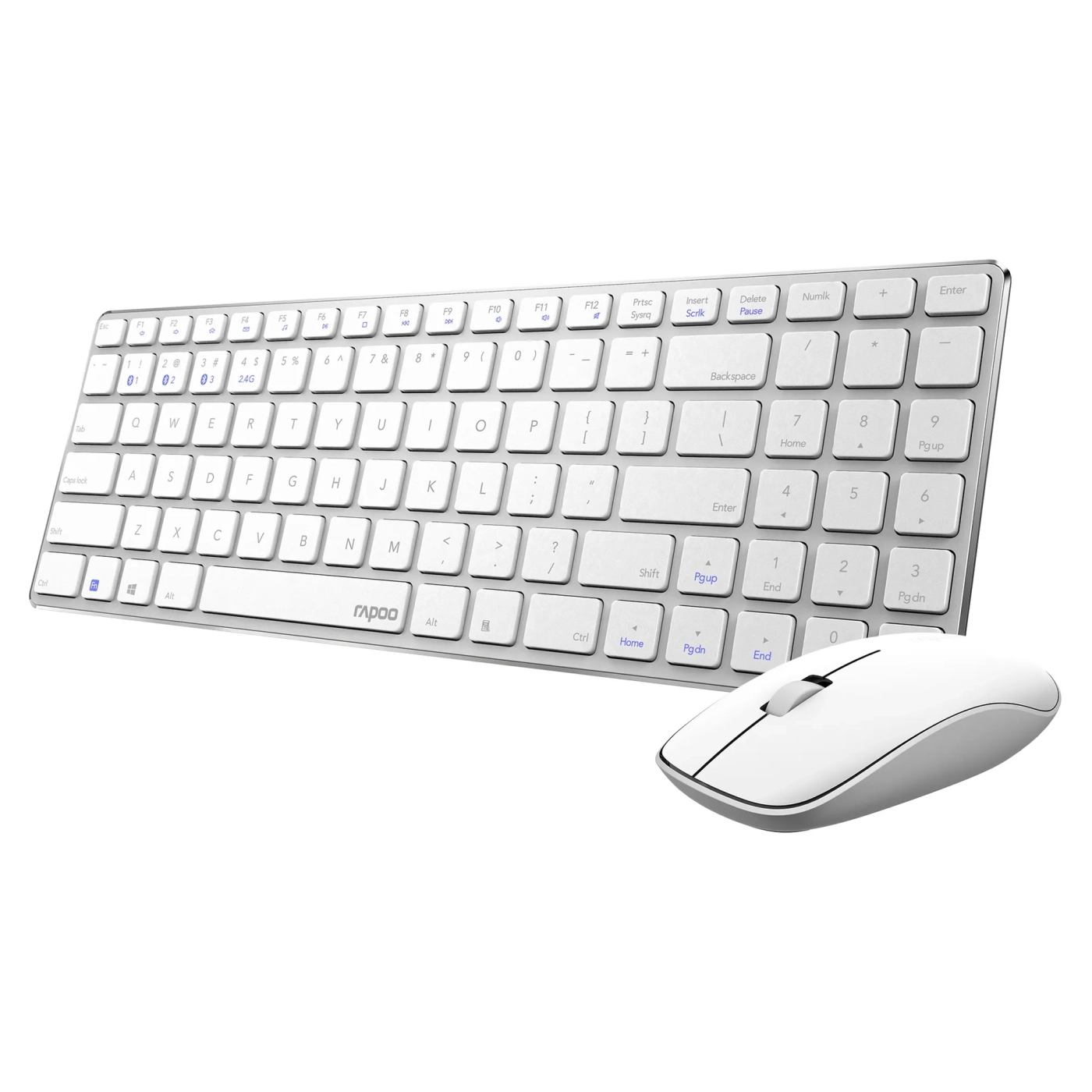 Купить Комплект клавиатура и мышь RAPOO 9300M Wireless White - фото 4