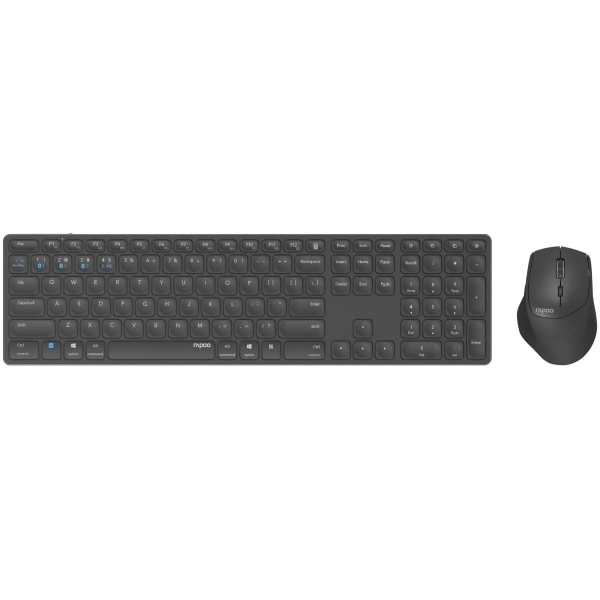 Купить Комплект клавиатура и мышь RAPOO 9800M Wireless Grey - фото 2