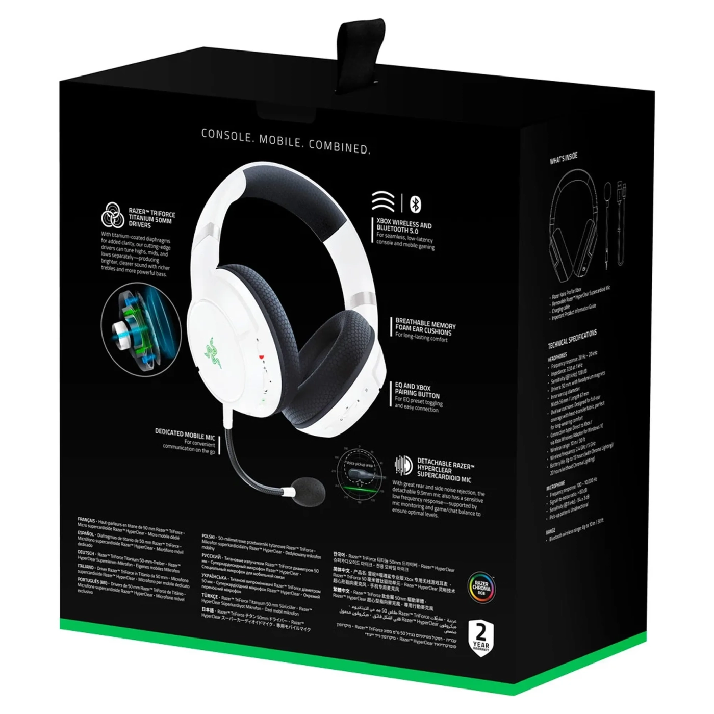 Купити Навушники RAZER Kaira Pro for Xbox White (RZ04-03470300-R3M1) - фото 5