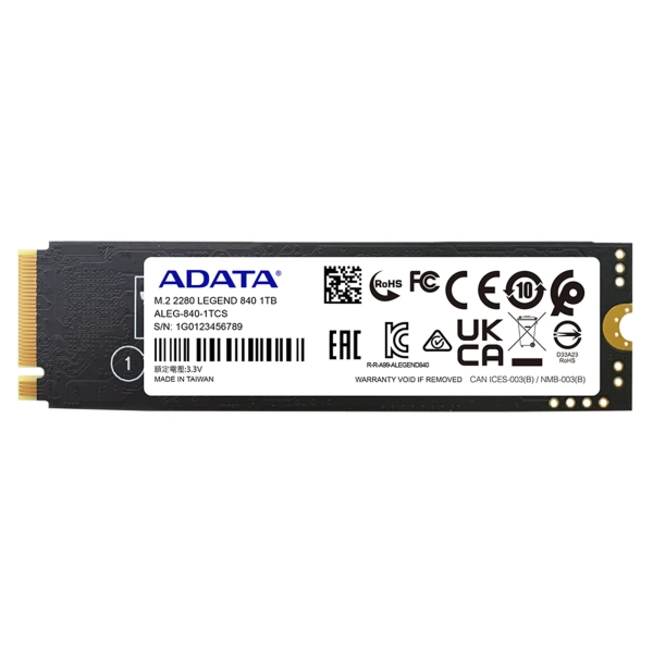 Купити SSD диск ADATA LEGEND 840 1TB M.2 NVME PCIe 4.0 x4 (ALEG-840-1TCS) - фото 7
