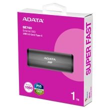 Купити SSD диск ADATA SE760 1TB USB 3.2 Gen 2 Type-C Titanium (ASE760-1TU32G2-CTI) - фото 5