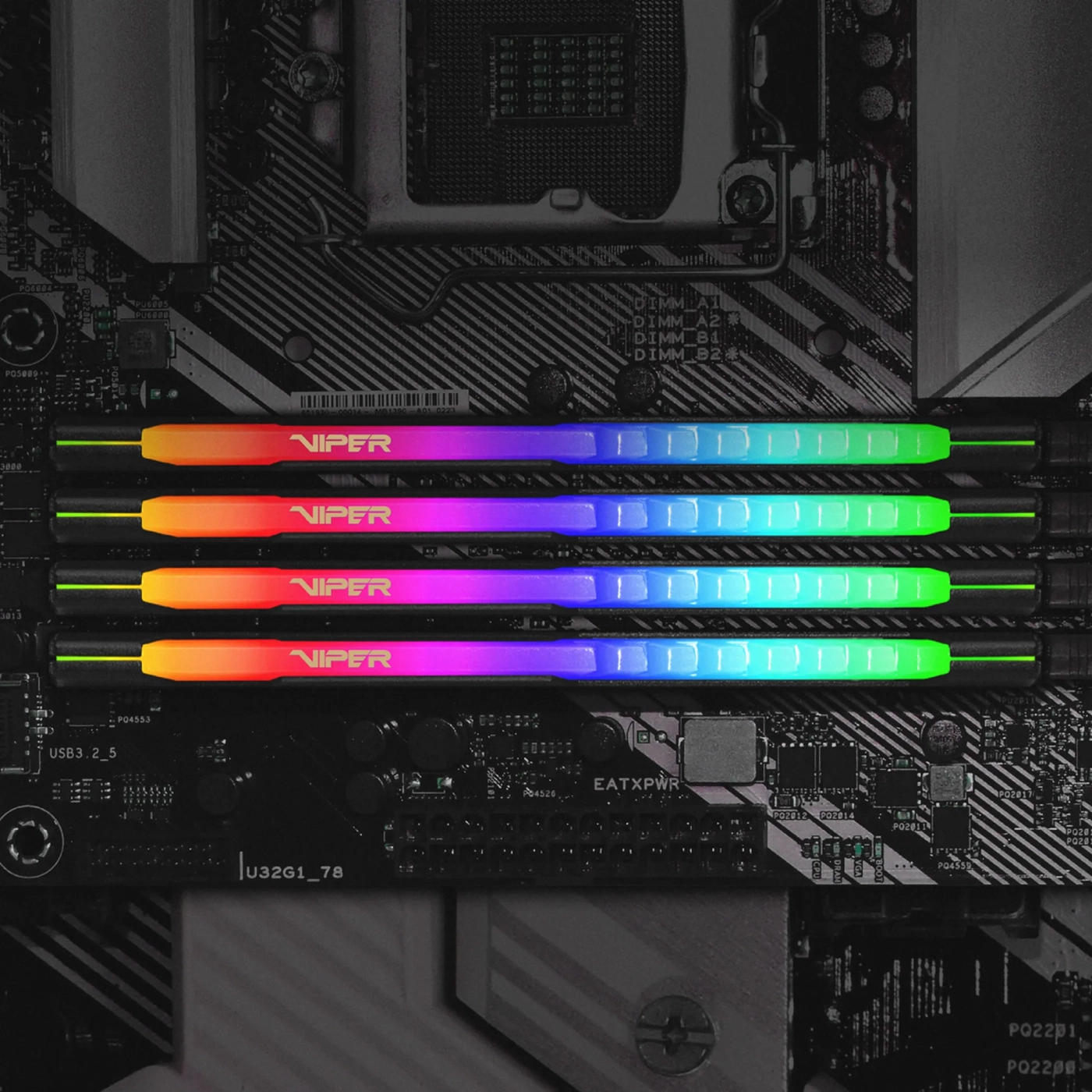 Купить Модуль памяти Patriot Viper Steel RGB DDR4-3600 32GB (2x16GB) (PVSR432G360C0K) - фото 8