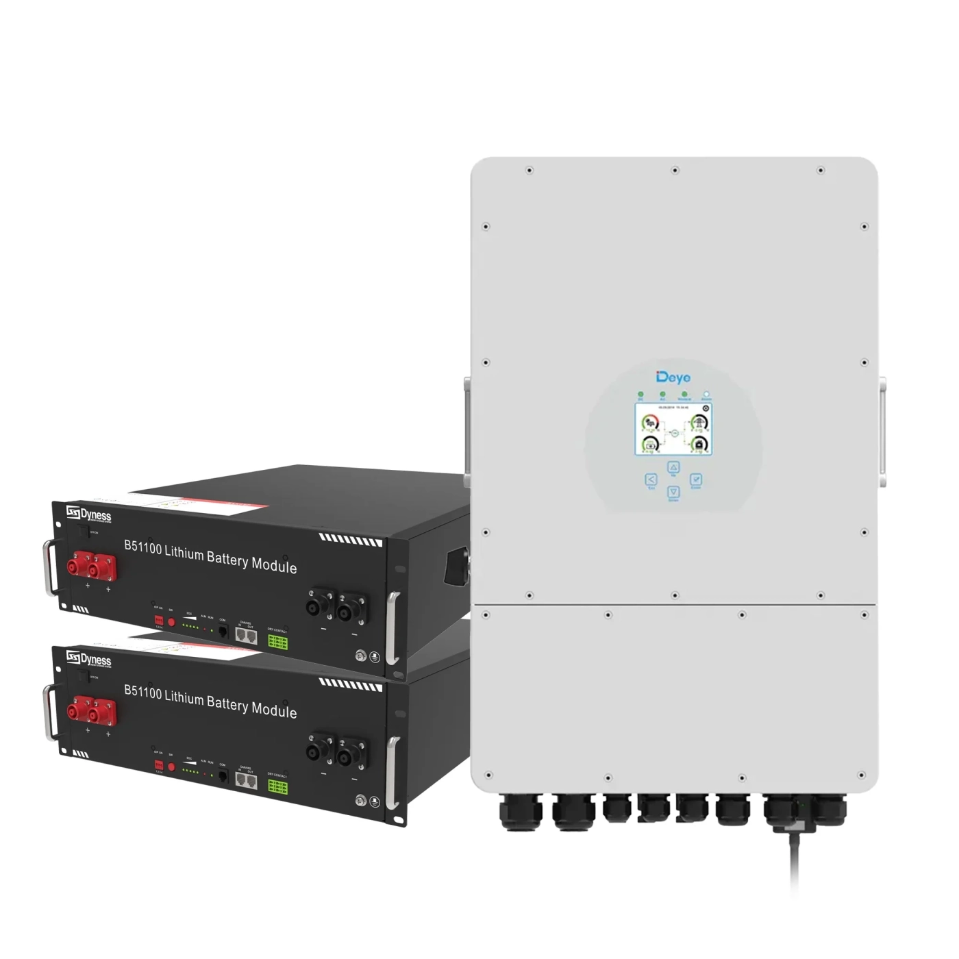 Купити Система зберігання енергії DEYE SUN-10K-SG02LP1-EU-AM3-2DY10.24K-LFP 10kW 10.24kWh 2BAT LiFePO4 6000 циклів - фото 1