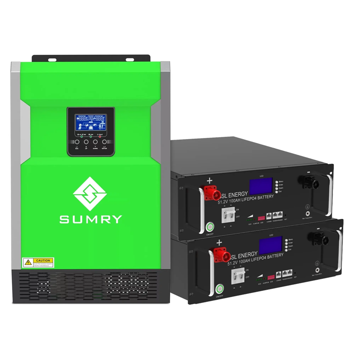 Купить Система хранения энергии SUMRY HGP-5500W-2GS10.24K-LFP 5.5kW 10.24Wh 2BAT LiFePO4 6500 циклов - фото 1