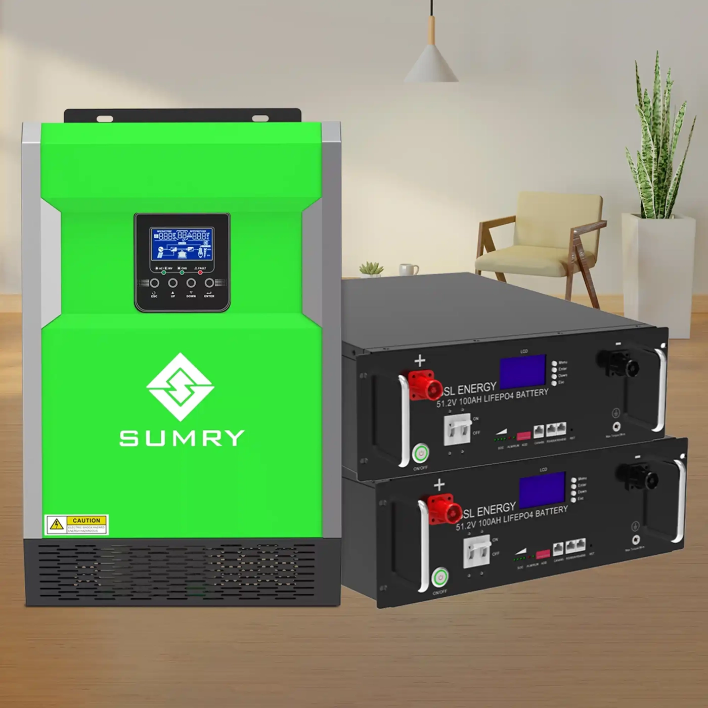 Купити Система зберігання енергії SUMRY HGP-5500W-2GS10.24K-LFP 5.5kW 10.24Wh 2BAT LiFePO4 6500 циклів - фото 2