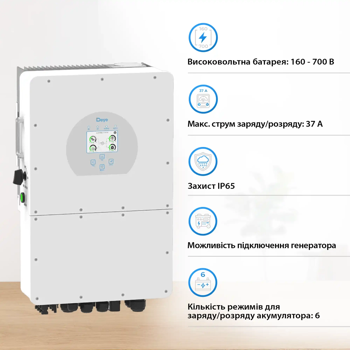 Купити Система зберігання енергії DEYE SUN-20K-SG01HP3-EU-AM2-BOS-G4-20.48kW-LFP 20kW 20.48kWh 1BAT LiFePO4 6000 циклів - фото 3