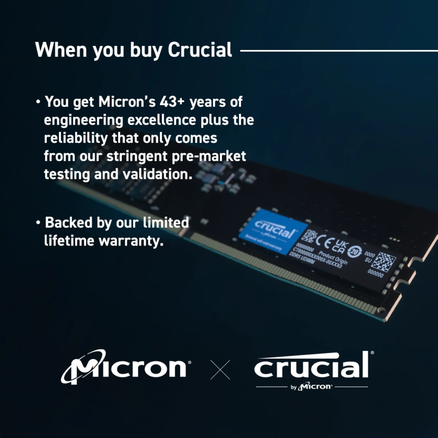 Купить Модуль памяти Crucial DDR5-4800 32GB (CT32G48C40U5) - фото 6