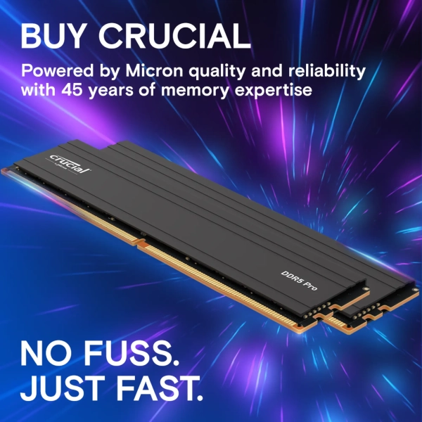 Купить Модуль памяти Crucial Pro DDR5-6000 32GB (2x16GB) (CP2K16G60C48U5) - фото 6