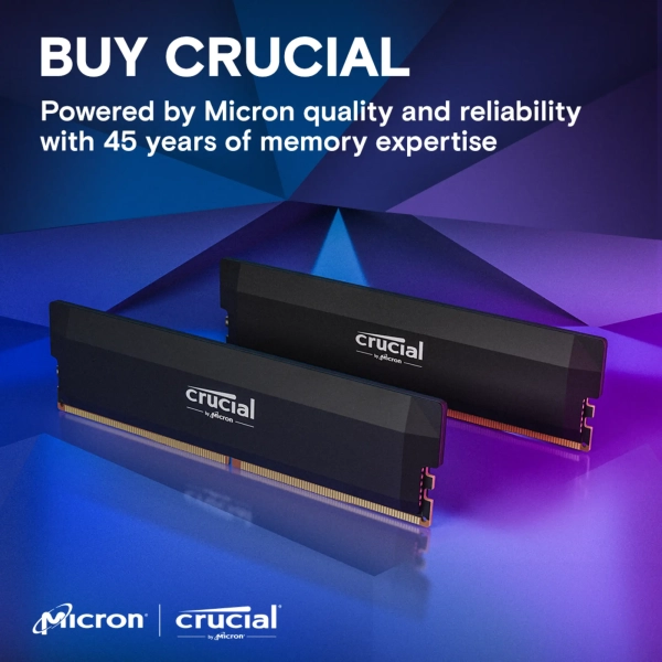 Купить Модуль памяти Crucial Pro Overclocking Black DDR5-6000 32GB (2x16GB) (CP2K16G60C36U5B) - фото 7