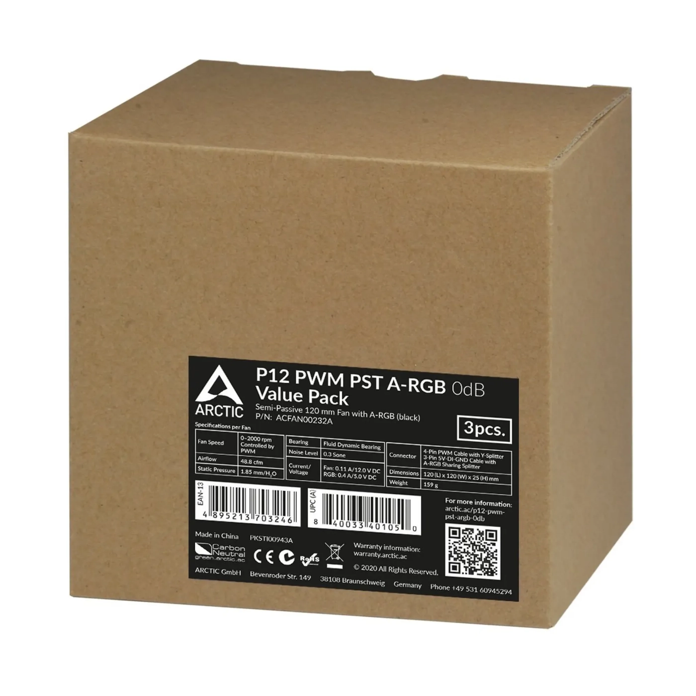 Купити Вентилятор Arctic P12 PWM PST A-RGB (ACFAN00232A) - фото 3