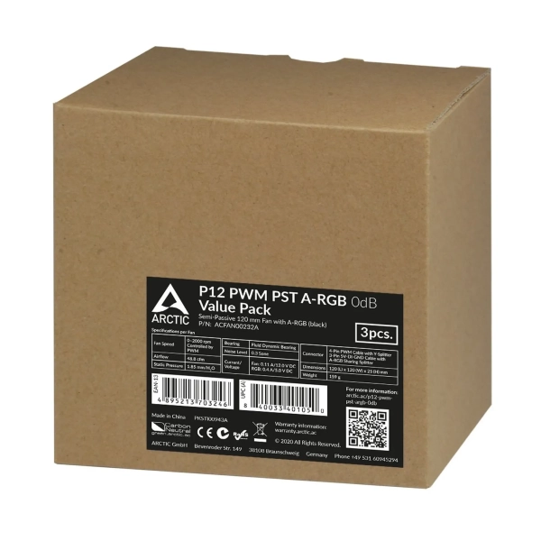 Купити Вентилятор Arctic P12 PWM PST A-RGB (ACFAN00232A) - фото 3
