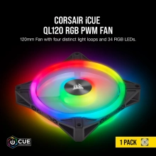 Купити Вентилятор Corsair iCUE QL120 RGB PWM (CO-9050097-WW) - фото 6