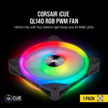 Купити Вентилятор Corsair iCUE QL140 RGB PWM (CO-9050099-WW) - фото 8