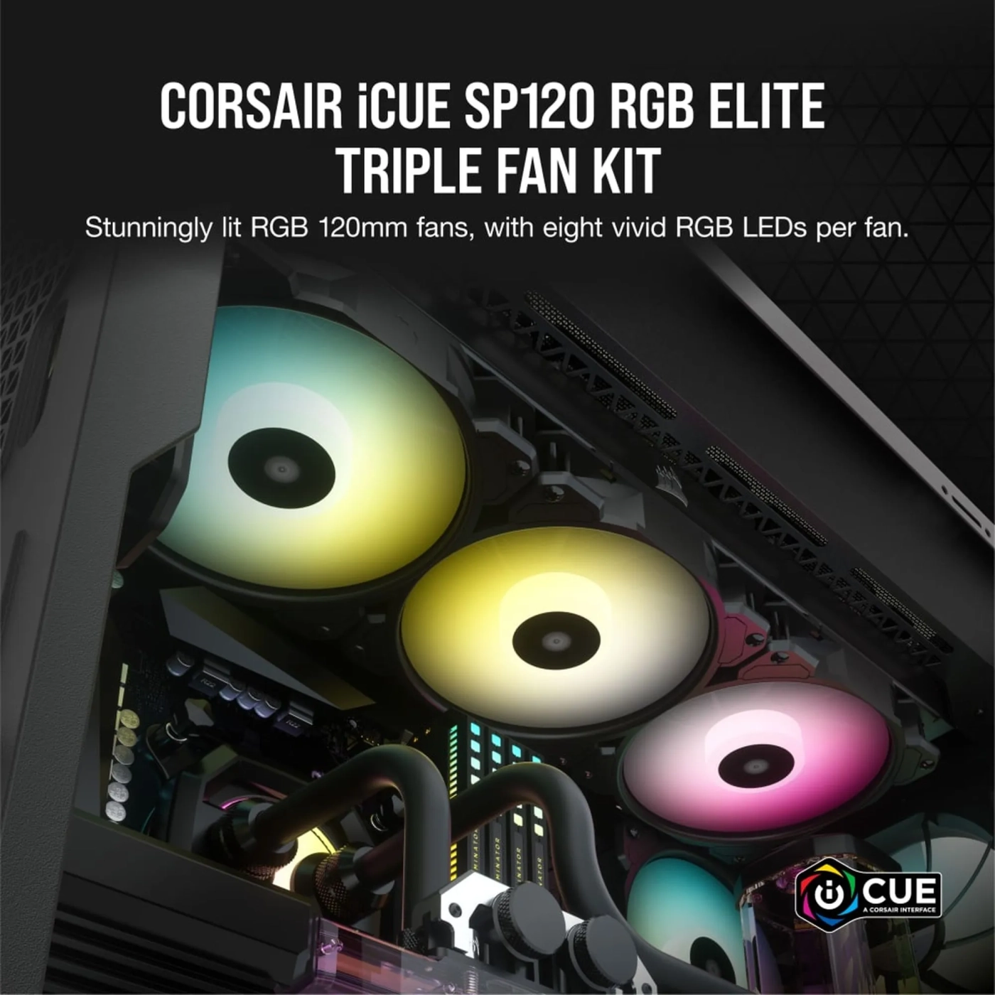 Купити Вентилятор Corsair iCUE SP120 RGB ELITE Performance Triple Pack (CO-9050109-WW) - фото 2