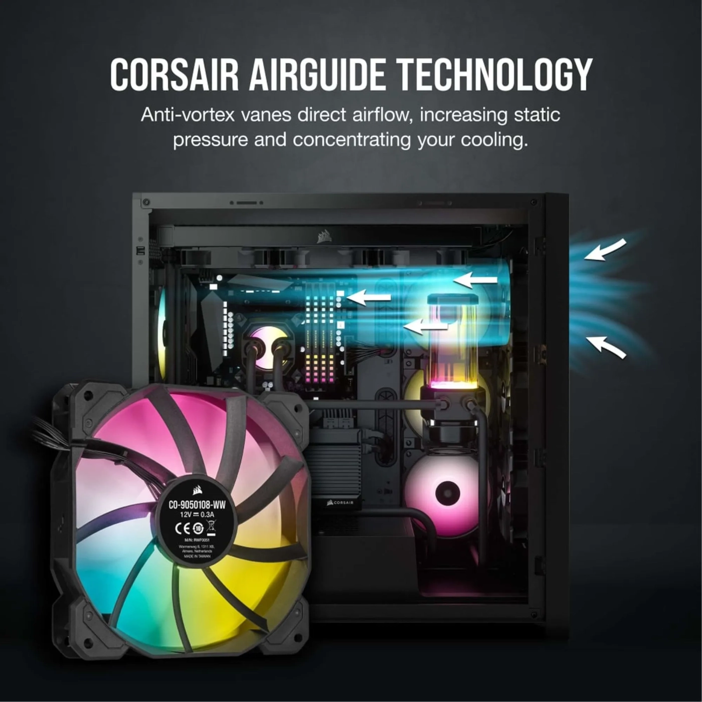 Купить Вентилятор Corsair iCUE SP120 RGB ELITE Performance Triple Pack (CO-9050109-WW) - фото 3