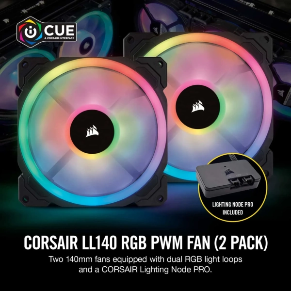 Купить Вентилятор Corsair LL140 RGB PWM Dual Fan Kit (CO-9050074-WW) - фото 3