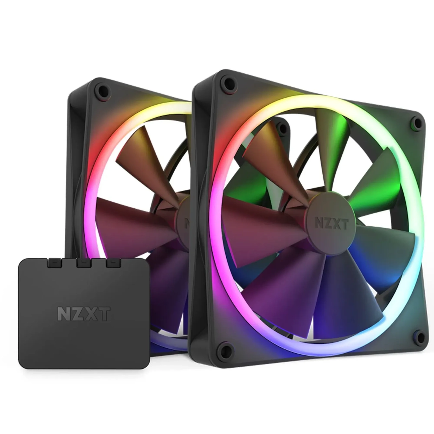 Купити Вентилятор NZXT F140 RGB Twin Pack Black (RF-R14DF-B1) - фото 1