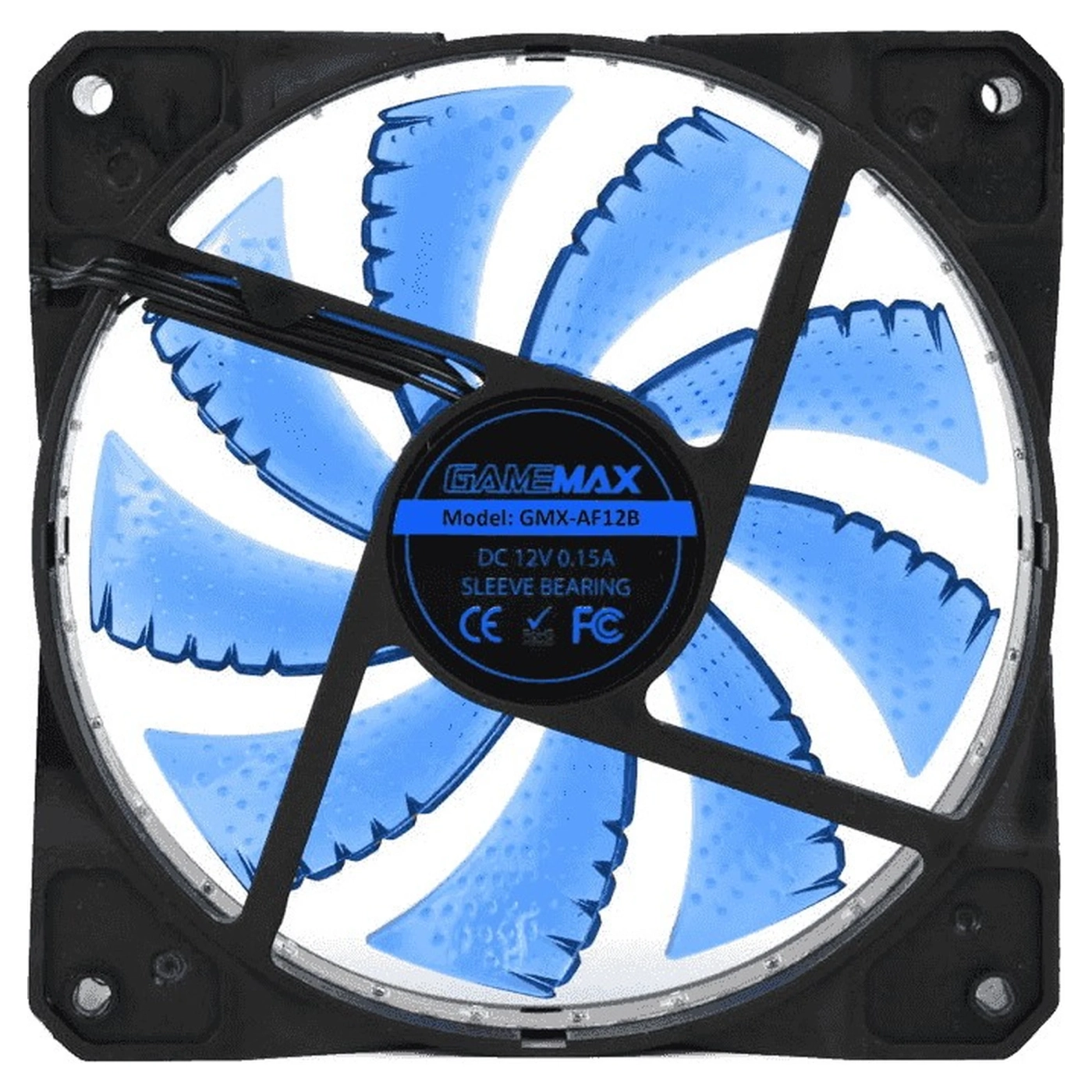 Купить Процессорный кулер GAMEMAX GMX-AF12B 15 Blue LED 3pin+MOLEX - фото 6