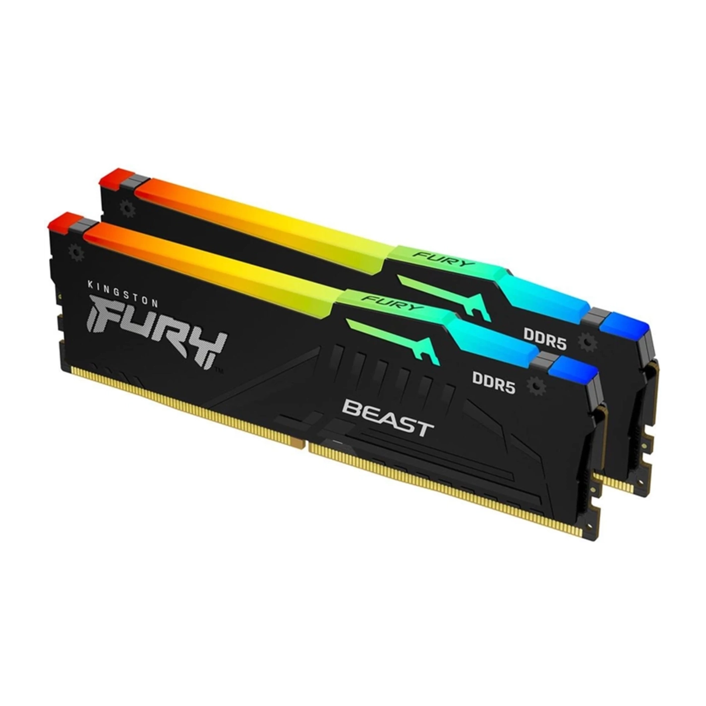 Купити Модуль пам'яті Kingston Fury Beast Black RGB DDR5-6000 32GB (2x16GB) (KF560C30BBAK2-32) - фото 1