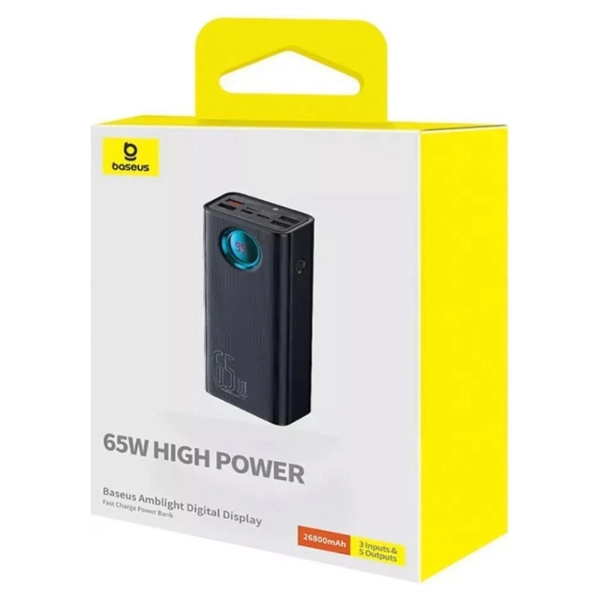 Купити Павербанк УМБ Baseus Amblight Digital Display Fast Charge Power Bank 26800mAh Cluster Black (P10022402113-00) - фото 8