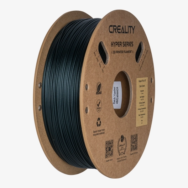 Купити Hyper PLA-CF Filament (пластик) для 3D принтера CREALITY 1кг, 1.75мм, темно зелений (3301060016) - фото 1