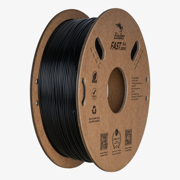 Купить Fast PLA Filament (пластик) для 3D принтера CREALITY Ender 1кг, 1.75мм, чёрный (3301010398) - фото 1