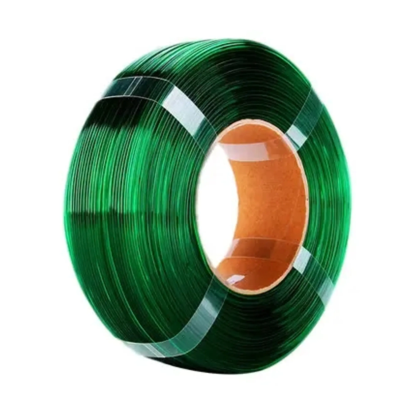 Купить PETG Filament (пластик) для 3D принтера Esun 1кг (без катушки), 1.75мм, прозрачный зеленый (PETGRefill175G-WE) - фото 1