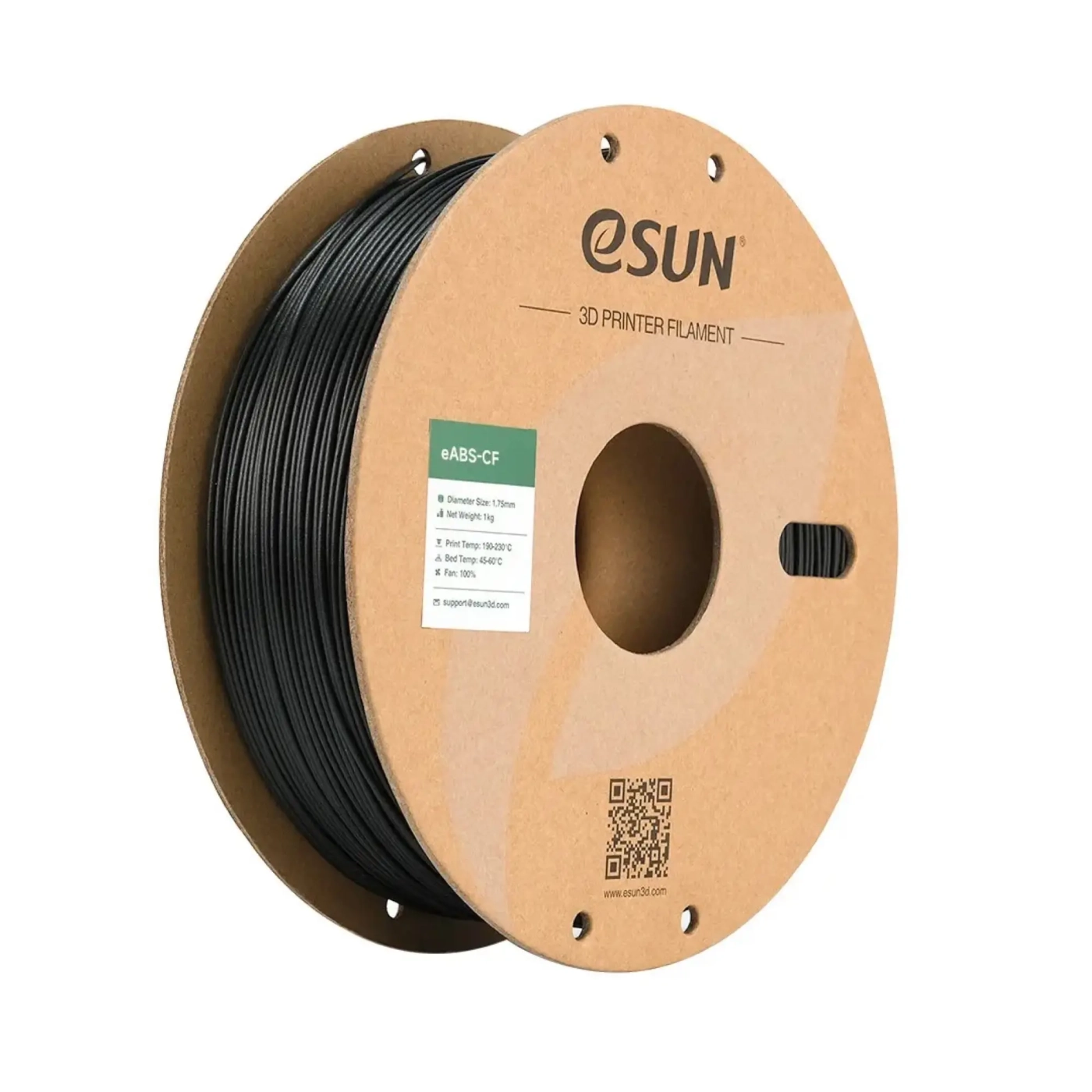 Купити eABS-CF Filament (пластик) для 3D принтера eSUN 1кг, 1.75мм, чорний (eABS-CF175B1) - фото 1