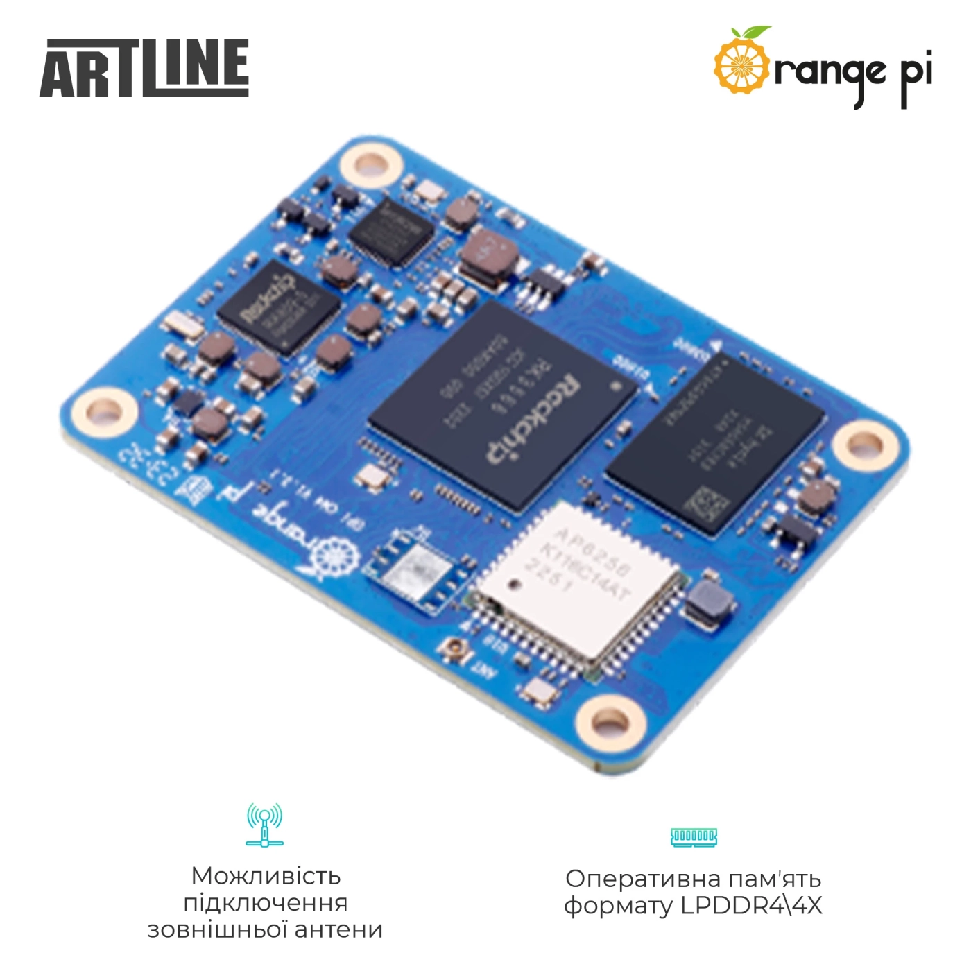 Купити Одноплатний комп'ютер Orange Pi СМ4 1GB8GB (SBC-OPI-CM4-1GB8GB) - фото 3