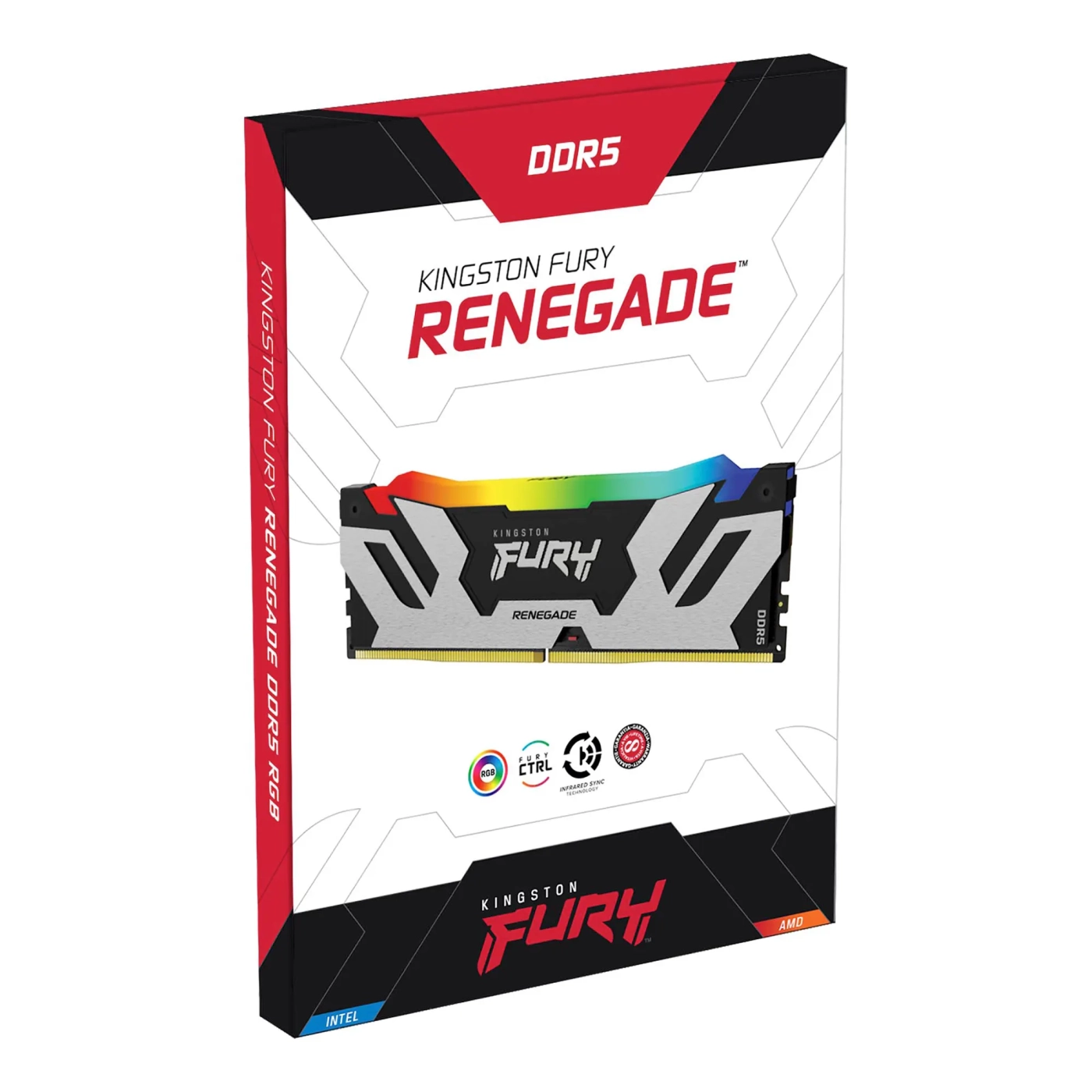 Купить Модуль памяти Kingston FURY Renegade Silver/Black RGB DDR5-6800 32GB (2x16GB) (KF568C36RSAK2-32) - фото 3