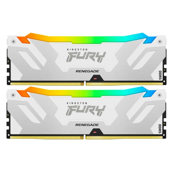 Купити Модуль пам'яті Kingston FURY Renegade Silver/White RGB DDR5-7600 32GB (2x16GB) (KF576C38RWAK2-32) - фото 2