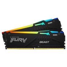 Купить Модуль памяти Kingston FURY Beast Black RGB DDR5 6400 32GB (2x16GB) (KF564C32BBAK2-32) - фото 2
