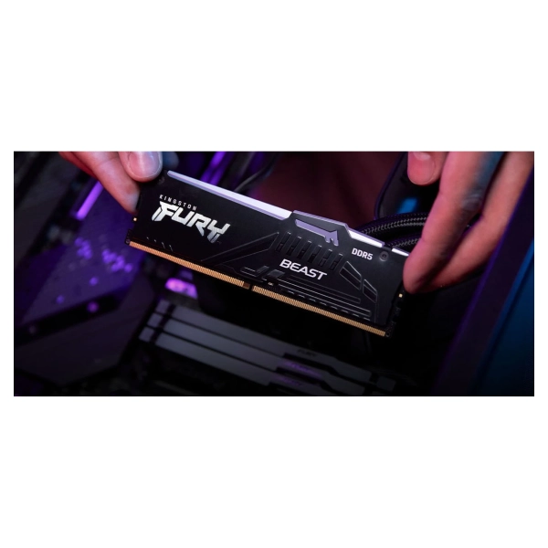 Купить Модуль памяти Kingston FURY Beast Black RGB DDR5 6400 32GB (2x16GB) (KF564C32BBAK2-32) - фото 6